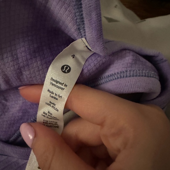 Purple Ribbed Tank Top - Picture 3 of 3